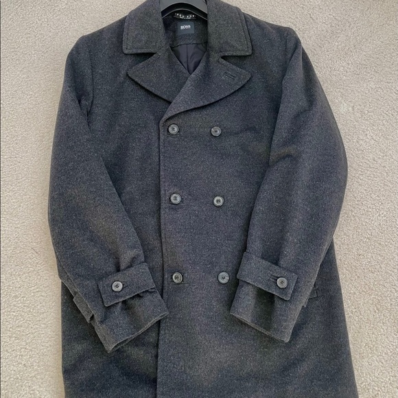hugo boss peacoat